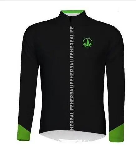 Мотокросс mx велосипед mtb футболка "Велоспорт" для мужчин лето HERBALIFE команда camiseta dh с длинным рукавом горные одежда - Цвет: Черный