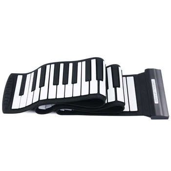 

Roll Up Piano 88 Key With Speaker Silicone USB Interface Beginner Music Recording Electronic Keyboard Rechargeable MIDI Output