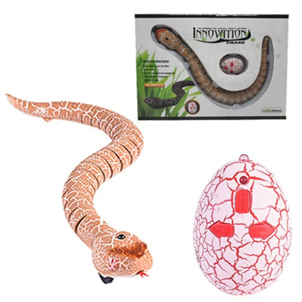 

RC Animal Toys Kids Remote Control Snake Rattlesnake Toy Child Plastic Trick Terrifying Mischief Toy Top Birthday Gift