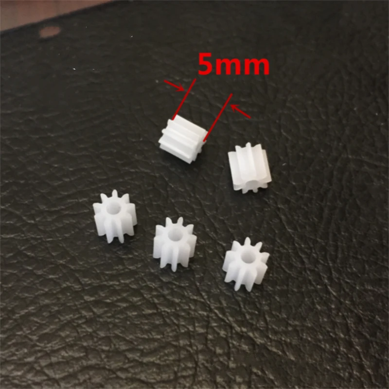 Shoulder Pinion Gears motor gear 10PC 92A 0.5M 9 Teeth Hole 2mm Tight Toy Motor Part Plastic Super Gear Wheel For DIY Helicopter Robot Toys