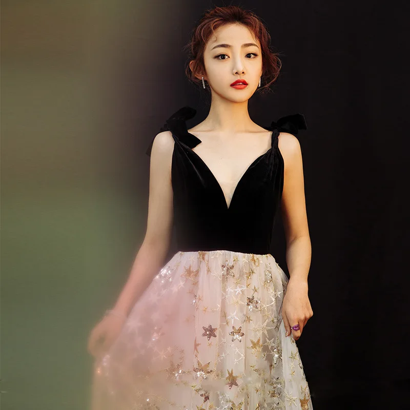 

Tapete Cozinha 2020 New Temperament Socialite Party In The Fall And Winter Of Cultivate Morality Show Thin Evening Wear Gowns