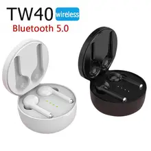 Bluetooth 5,0 Hifi наушники с микрофоном TW40 TWS беспроводные наушники стерео микрофон для телефона с зарядным устройством