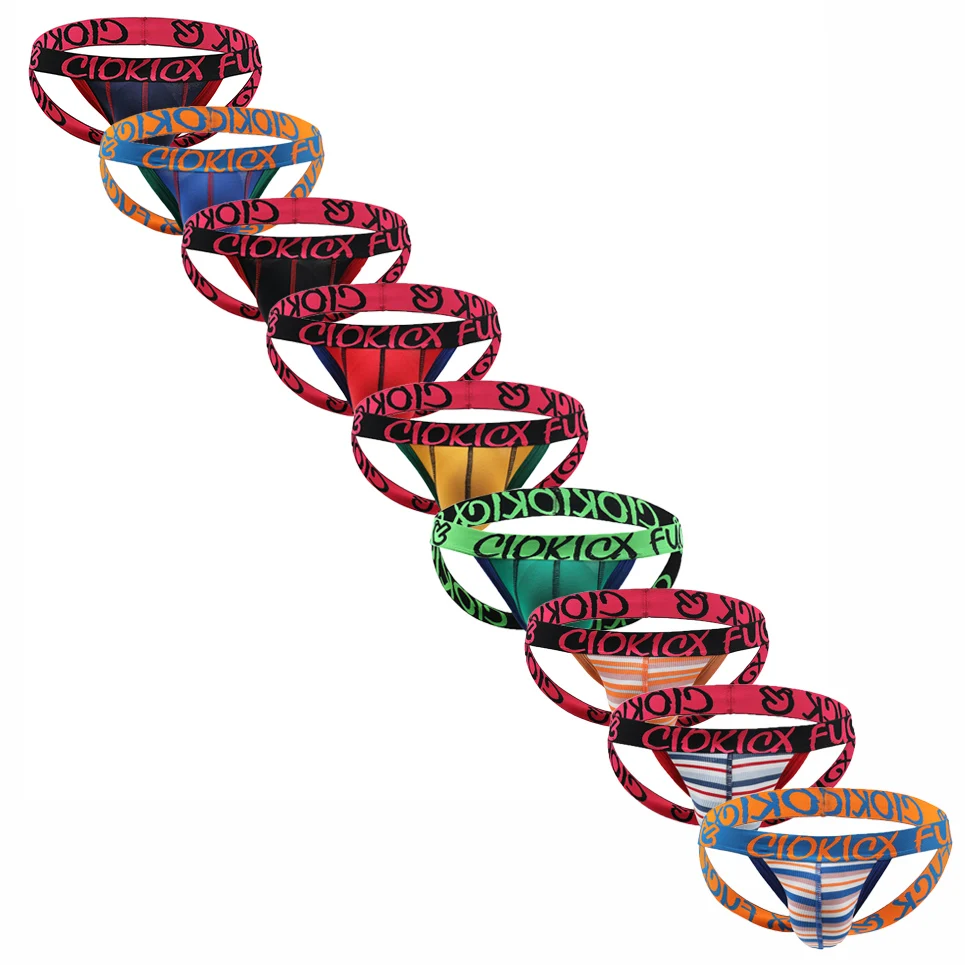 5PCS Cotton Underwear Funny Printed Mens Thongs G String Bugle Pouch Gay Panties Jock Strap