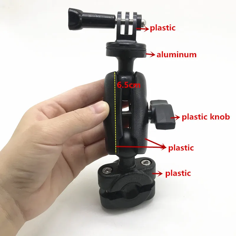 plastic arm kit В автомобиле камера подголовник крепление для gopro sjcam osmo Экшн камеры для ram крепление 1 дюймов мяч - Цвет: plastic arm kit