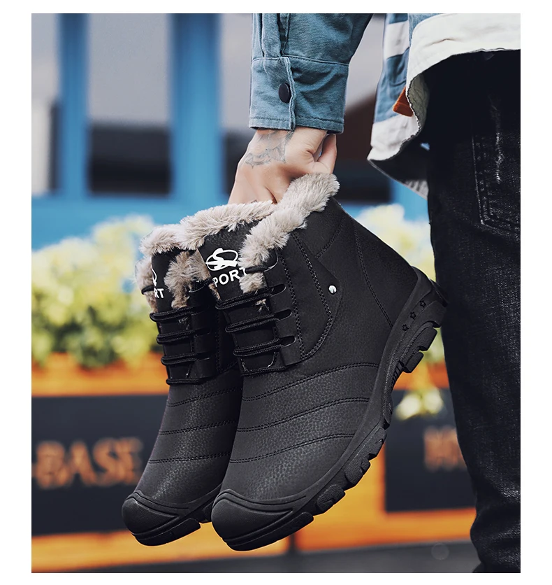 Зимние мужские ботинки; Bota Coturnos Masculino; мужские теплые водонепроницаемые ботинки; мужские Ботинки martin; мужские хлопковые кроссовки; уличные рабочие ботинки