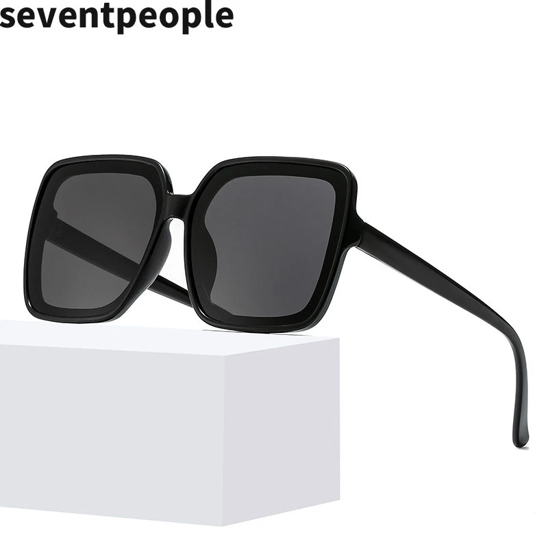 

2020 Fashion Vintage Oversized Square Sunglasses Women Trendy Famous Brand Designer Simple Sun Glasses For Men UV400 Protection