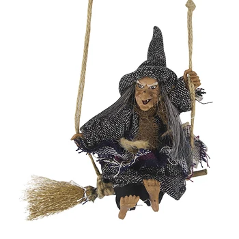 

Halloween Decoration Witch Broom Pendant Vintage Witch Broom Hanger Ghost Festival Bar Haunted Props Halloween Ornaments