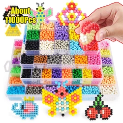 600 11000 pces recarga hama contas quebra cabeça 3d artesanal magia aquabills diy spray de água contas conjunto bola jogos crianças brinquedos para meninas