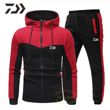 BIG SALE ❤️ Fishing Suit Men Patchwork Zipper Fishing Clothes Spring Autumn Pants Fishing Hoodie Sportswear Fishing clothing Outdoor - discount item 35% OFF Sports & Entertainment