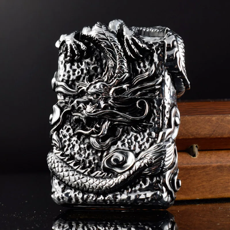 

ZORRO Flint Lighters Gasoline Lighter Kerosene All Metal Heavy Armor Relief Dragon Lighter Super Cool Smoker Gadgets For Man