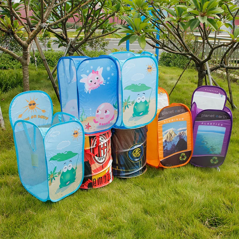 WZFQ Tent Frog Leon Cartoon Pitching Storage Basket Folding Household Products
