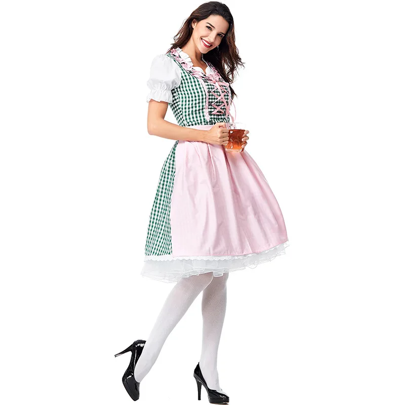 Женская Девушка с пивом костюм для Октоберфеста Dirndl девушка с пивом немецкий баварский карнавальный наряд платье