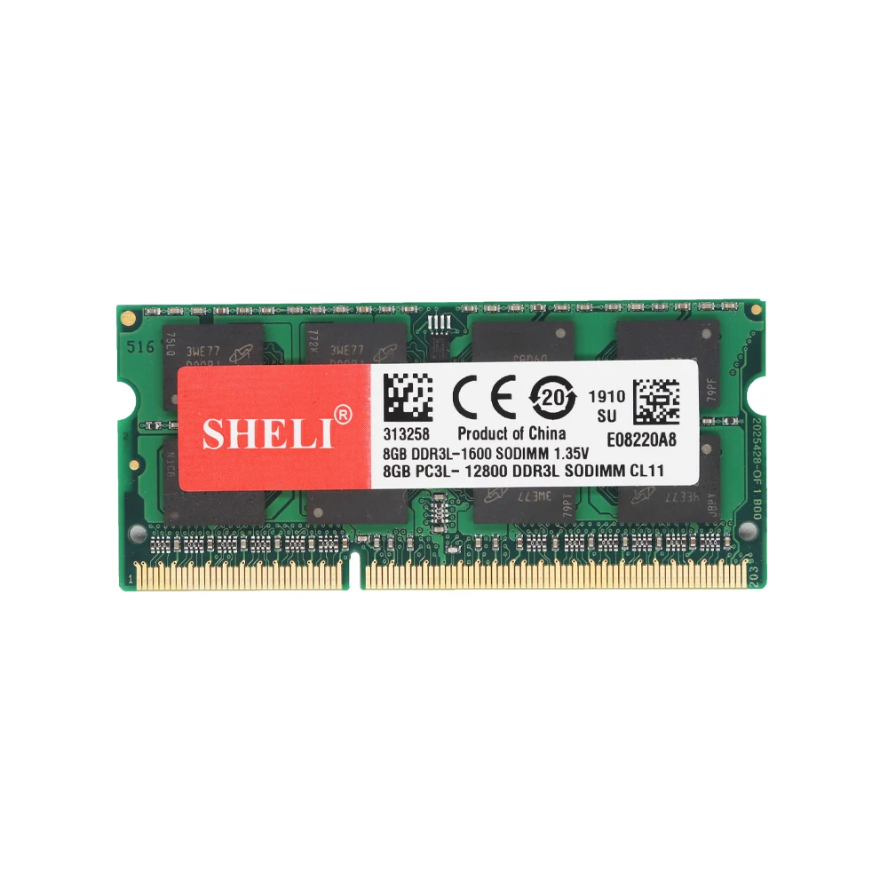 Память для ноутбука SHELI 8GB 2RX8 DDR3L-12800 1600Mhz 1,35 V SODIMM ram