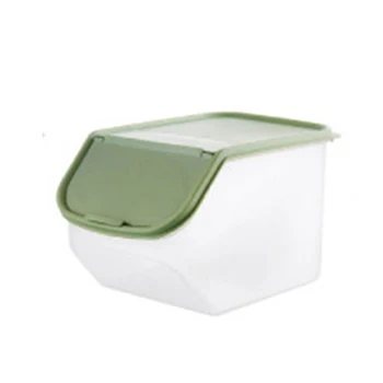 

Kitchen Grain Storage Box Extra-Thick Stackable Storage Box Refrigerator Fresh-Keeping Can Rice Bucket 25 x 18.8 x 17cm TB Sale