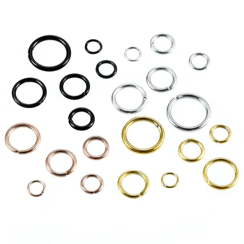 

100pcs/lot Stainless Steel Open Jump Rings Direct 4/5/6mm Split Rings Connectors for DIY Ewelry Findings Making