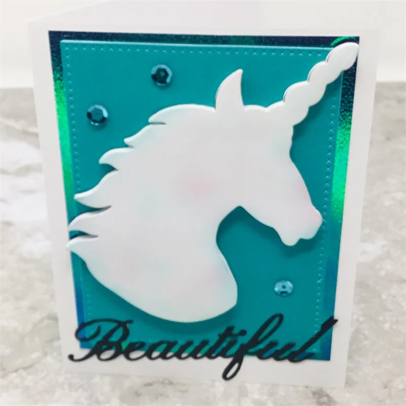 

Big Unicorn Shaker Metal Cutting Dies Stencils for DIY Scrapbooking/photo album Decorative Embossing DIY Paper Cards