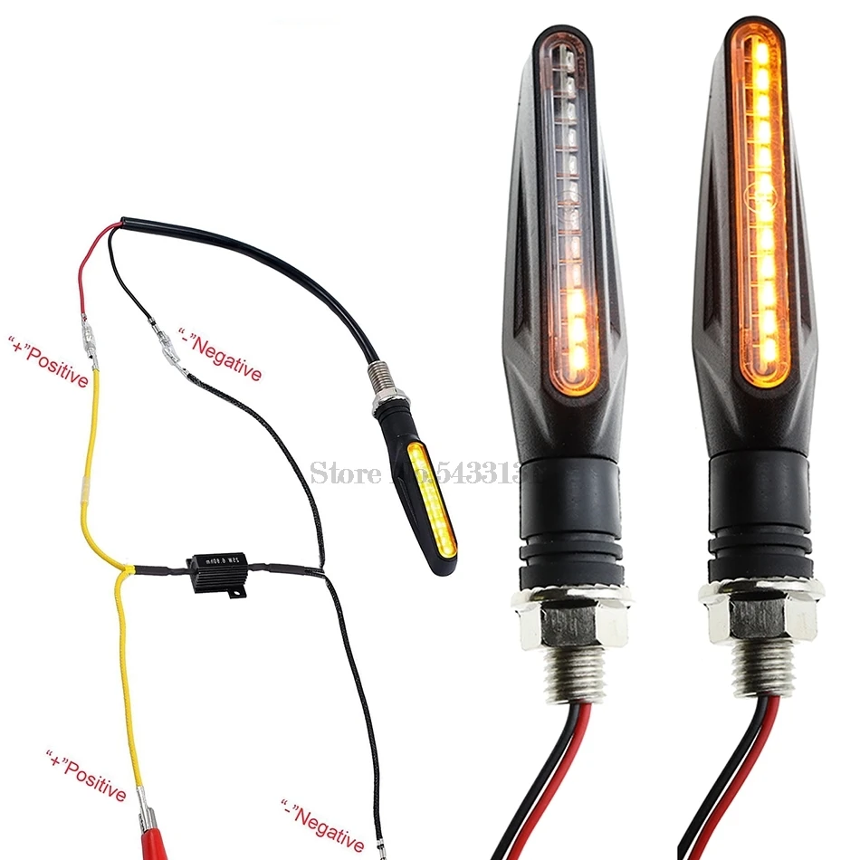 

100% decoder LED Motorcycle Turn signals For Honda Cbr 1000Rr Ktm 640 Ktm Duke 250 T Max Tracer 700 Water Flowing cover