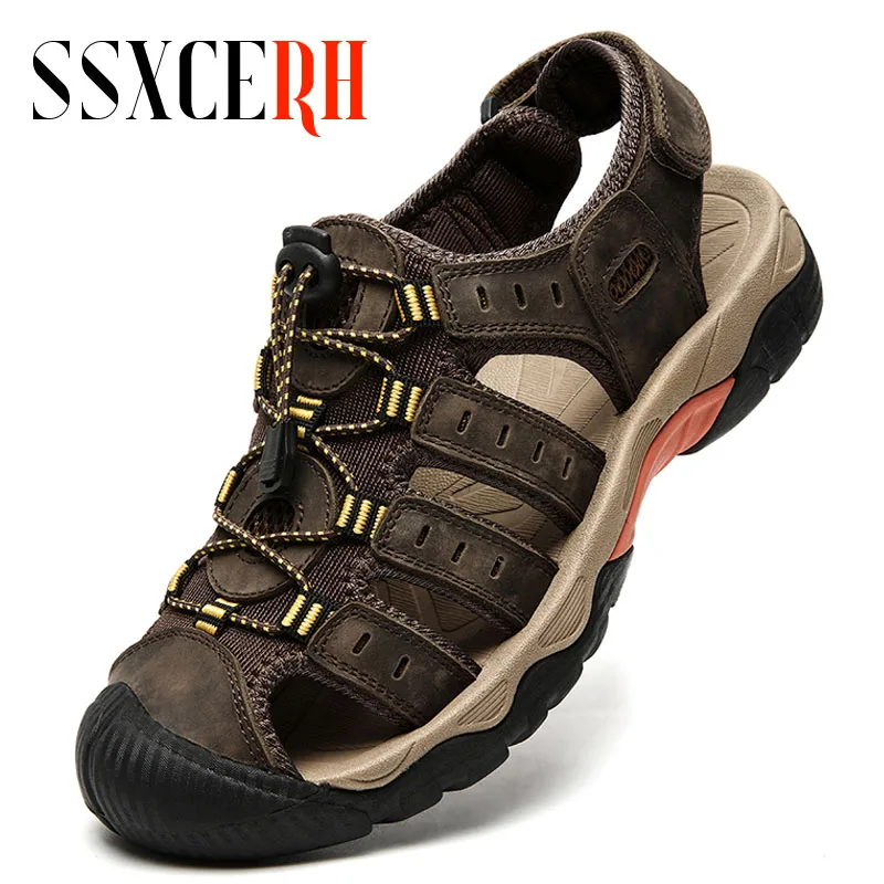2021 Summer New Fashion Men's Sandals Luxury Brand Leather Comfortable Rome Sandals Outdoor Non