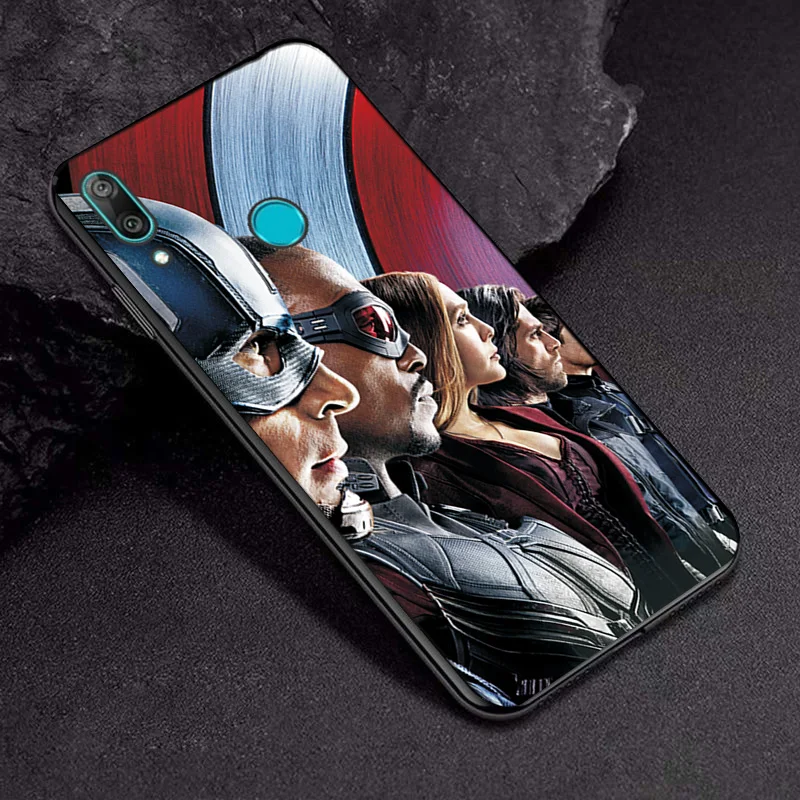 Черный ТПУ чехол для телефона Marvel Hero для huawei Honor 8X, чехол для huawei Honor 6X 7X 8X, чехол s huawei Honor 9X 9X Pro, задняя крышка - Цвет: TPUBLK648