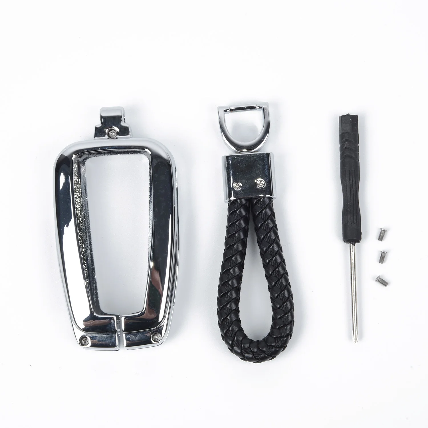 1х хром смарт-ключ автомобиля Серебряный чехол Крышка Брелок держатель подходит для Toyota RAV4