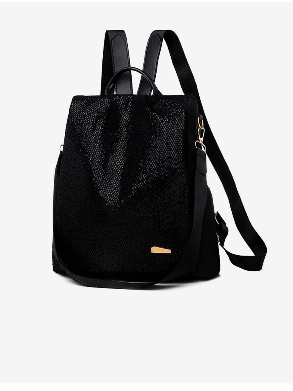 

Водонепроницаемый противокражный рюкзак с блестками для девочек, женский, легкий дышащий Повседневный дорожный рюкзак с верхней ручкой, рюкзак, сумка