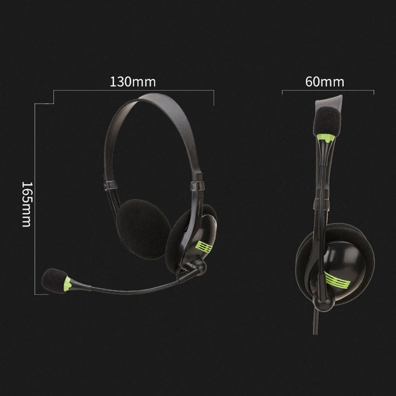 USB Headphones with Microphone Head Mounted Gaming Office Home Headset Can Mute NK Shopping