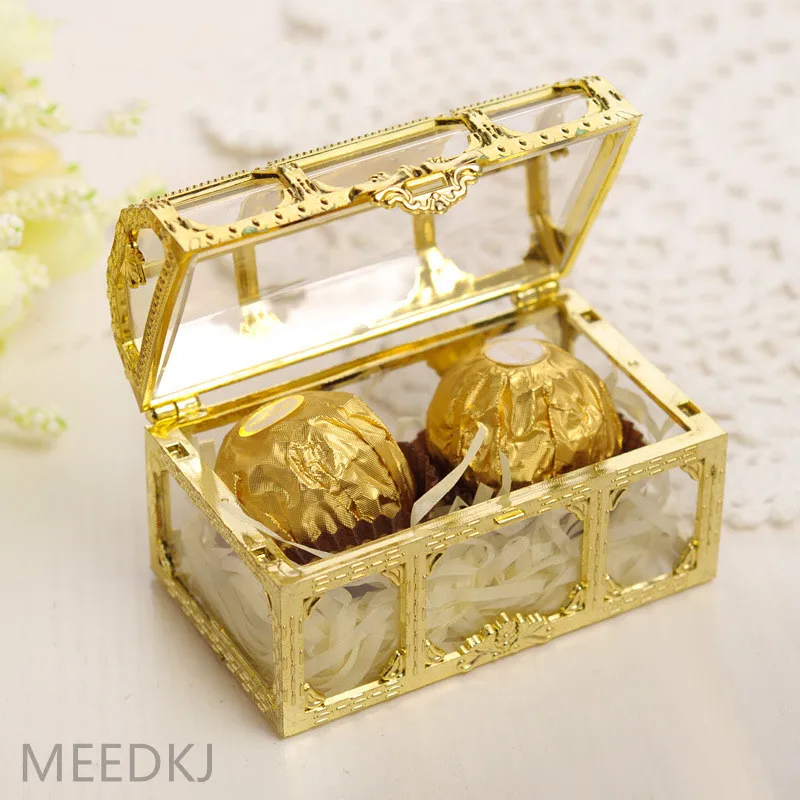 

1pcs Mini Treasure Box Food Grade PS Plastic Wedding Candy Box Creative Gift Box Small Jewelry Storage Box
