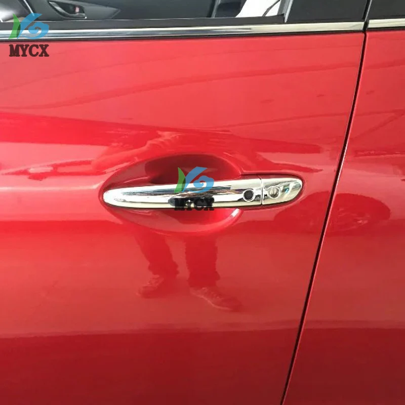 8 шт. ABS Хромированная наружная, дверная ручка Крышка отделка автомобильный стиль Аксессуары для Mazda CX-4 CX4 CX 4 аксессуары