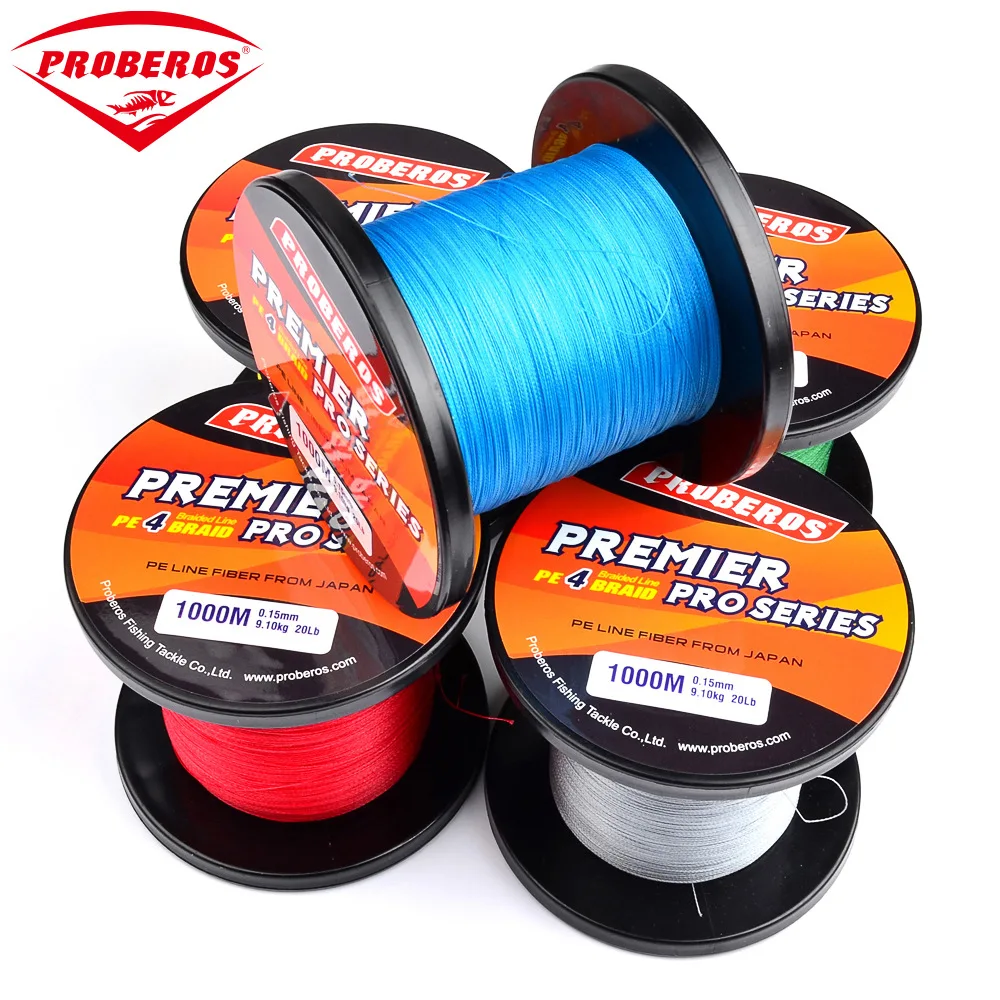 

4 Series Fishing Line 1000 m pe Weaving Dyneema Fishing Line Rock Fishing Only Mainline Hot Selling