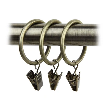 

Promotion! 40-pack Bronze Iron Curtain Rings with Clips (1.5 inch)