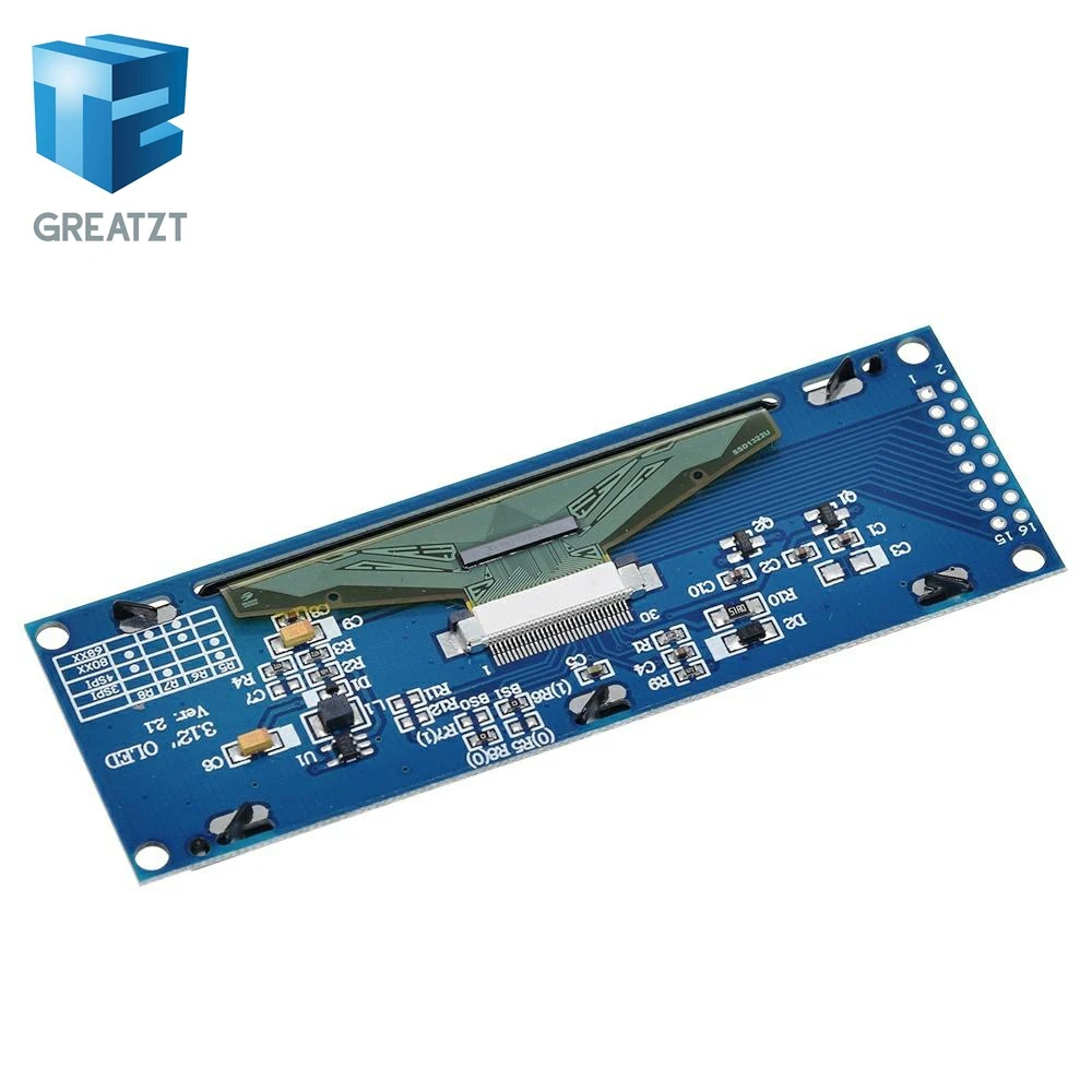 GREATZT oled-дисплей 3,1" 256*64 25664 точек Графический ЖК-модуль дисплей экран LCM SSD1322 контроллер Поддержка SPI