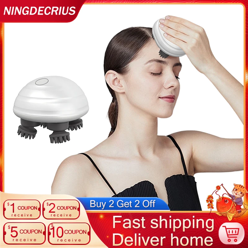 Electric Head Massager Scalp Spa Whole Body Relaxation Massage Portable