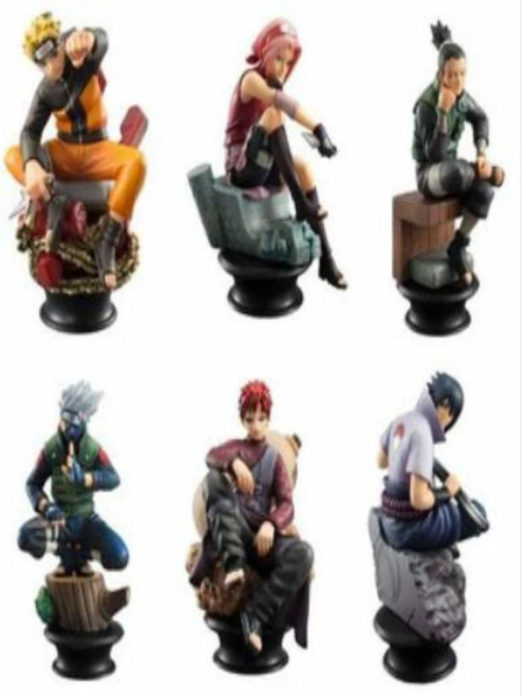 

6pcs/set Naruto Action Figures Dolls Chess New PVC Anime Naruto Sasuke Gaara Model Figurines for Decoration Collection Gift Toys