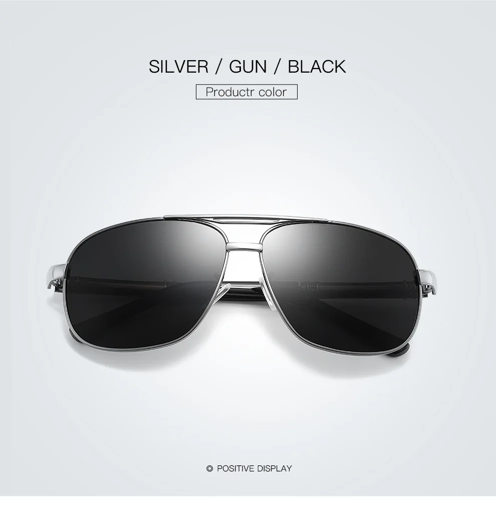 Men's Polarized Square Sunglasses gafas de sol hombre oculos masculino zonnebril dames gozluk veithdia ретро gotico policia