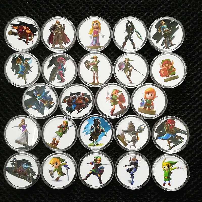 24 шт. Zelda коллекция монет легенда о Amiibo карты полный набор Inclue Link's Пробуждение молодой ссылка Новые настройки данных Быстрая - Цвет: Zelda-24Pcs