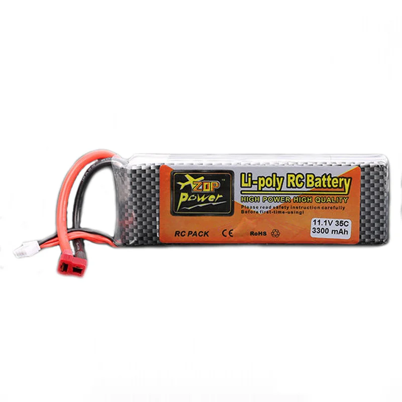 

2PCS ZOP Power 11.1V 3300MAH 3S 35C Lipo Battery XT60 T Plug for RC Drone FPV Racing Airplane Helicopter
