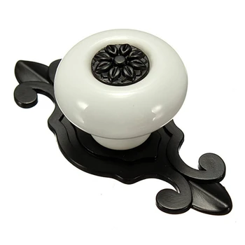 

Vintage Ceramic Door Knobs Drawer Cabinet Cupboard Wardrobe Pull Handle White+Black