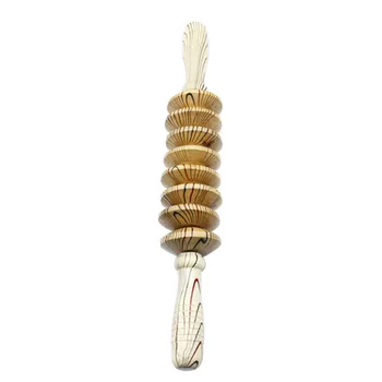 

Wooden Exercise Roller Sport Injury Gym Body Leg Trigger Point Muscle Roller Sticks Massager Health Care(8 Rounds)