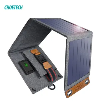 

CHOETECH Solar Charger 14W USB Portable Phone Charge SunPower Solar Panel for iPhone 6S/6 Plus Galaxy S7/S7 for Xiaomi Huawei