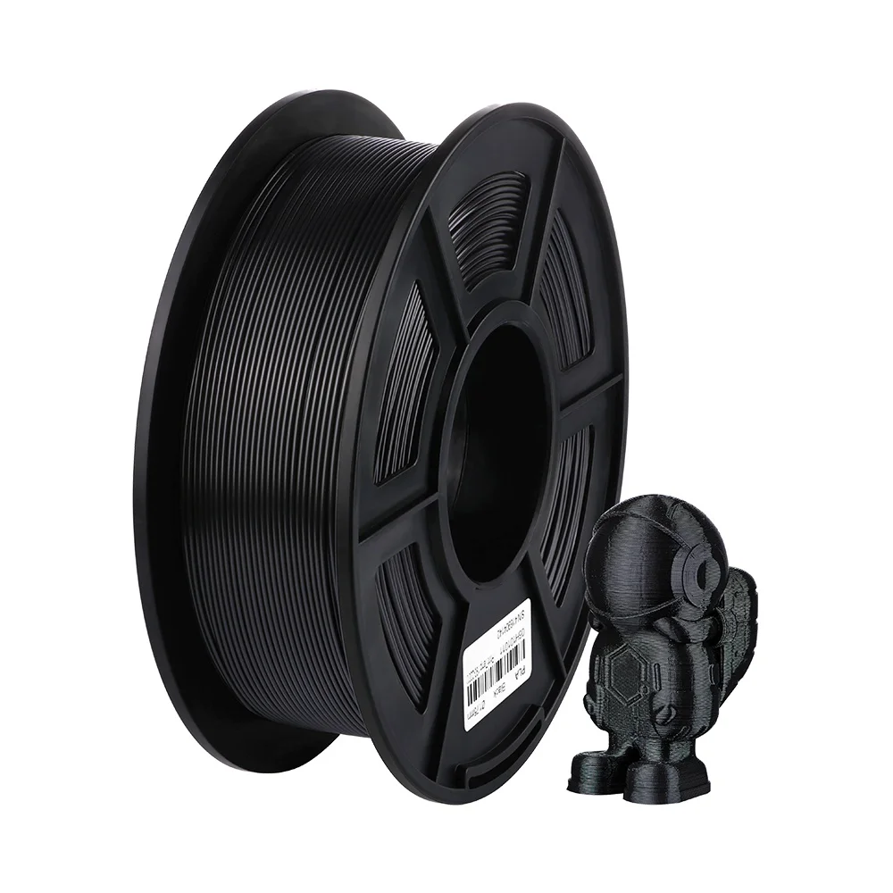 Черный ANYCUBIC PLA Филамент 1,75 мм пластик для 3d принтера 1 кг/рулон аккуратная катушка без запутывания печати гладкий материал для печати - Цвет: Черный