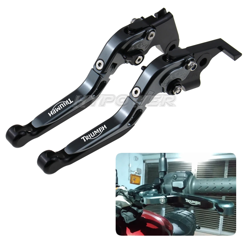 For Triumph 765 Street Triple R (NOT RS version) 2017 2018 Short Clutch Brake Levers Adjustable 16 Colors | Автомобили и