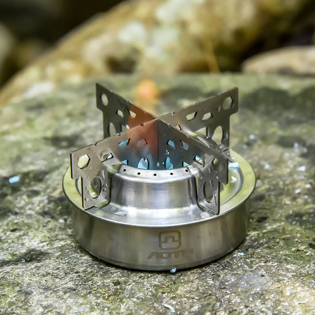 Portable Alcohol Stove Mini Burner for Outdoor Camping, Hiking, Backpacking, Picnic, BBQ, Fishing, Travel