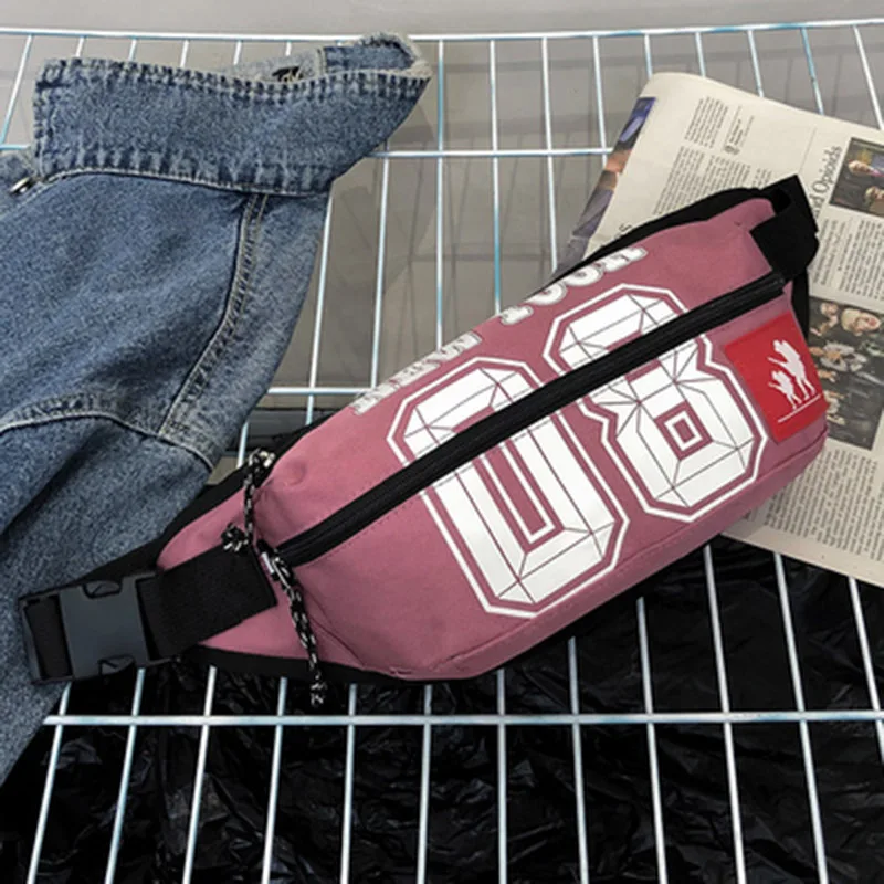 Pink Waist pack Новинка, Мужская поясная сумка, Женская поясная сумка, Уличная Хип-Хоп сумка, унисекс, сумки с бананами, Сумка с буквами в виде почек, нагрудная сумка для мужчин, сумка на плечо в стиле хип-хоп - Цвет: Pink Waist pack