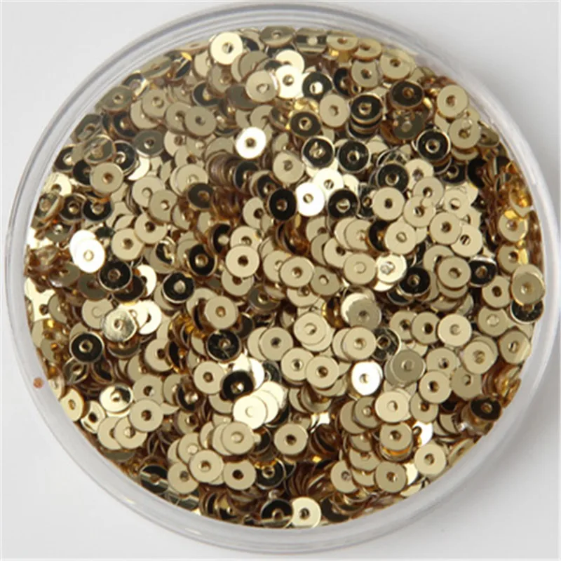 Sequins for Crafts 3mm 4mm 5mm 6mm Flat Round PVC Loose Paillette for Wedding Decoration Garment Dress Shoe Caps DIY
