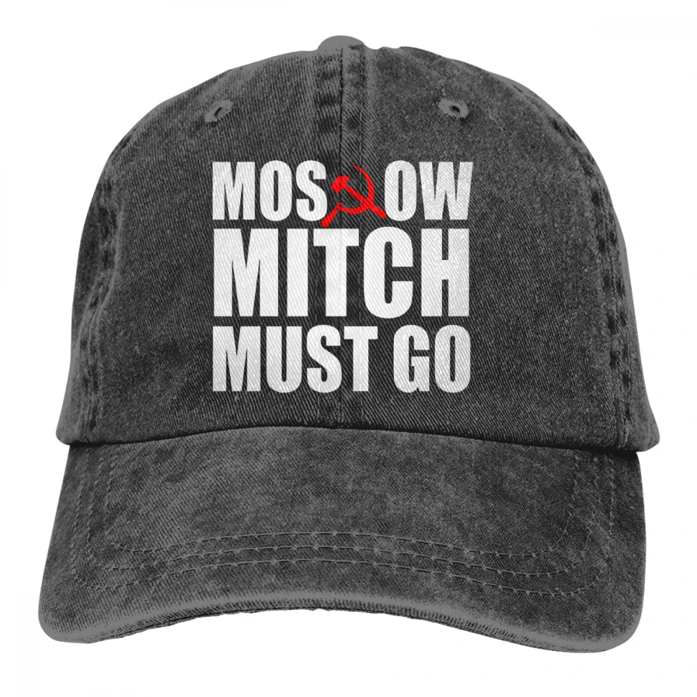 Москвой Mitch Must Go Casquette темно-синий унисекс Мужские Женские джинсовые бейсболка с ремешком кепки Регулируемый Гольф папа шляпа