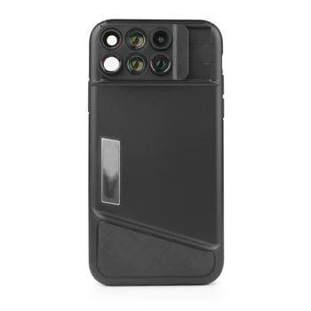 

TOKOHANSUN Optical 6in1 Camera Lens Phone Case 2X Telephoto Lens Wide Angle Fisheye 10X 20X Macro Lens For iPhone X 7/8 Plus