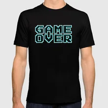 Juego sobre (azul) camiseta Retro 8 Bit 8 Bit Vintage juego de ordenador Arcade juego de juegos