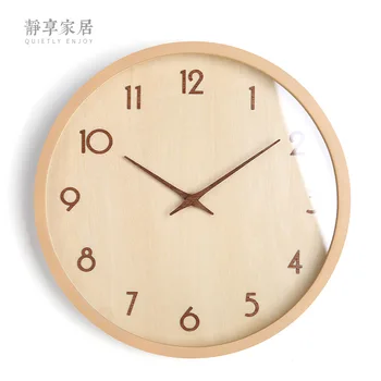 

Nordic Wood Wall Clock Modern Design Silent Watch Wall Large Wall Clocks Home Decor Big 3d Kitchen Clock Duvar Saati Gift FZ744