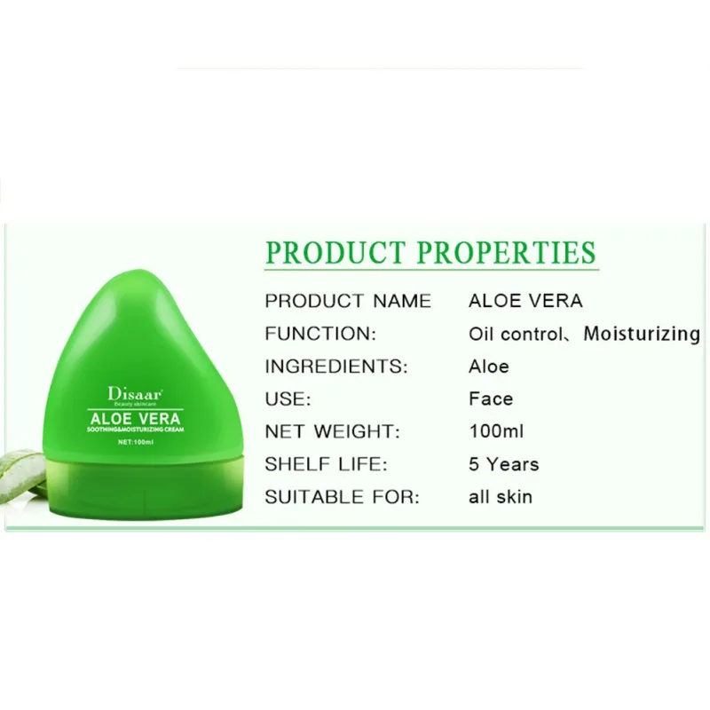 Moisturizing Oil-control Shrinking Pores Soothes The Skin Aloe Vera Cream Hydrating Aloe Vera Cream