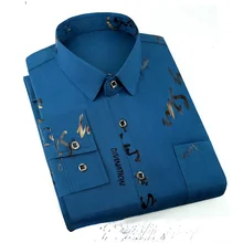Chemise imprimée à manches longues pour hommes, décontractée, loisirs, mode coréenne, Anti froissage, tenue d'affaires, haute qualité